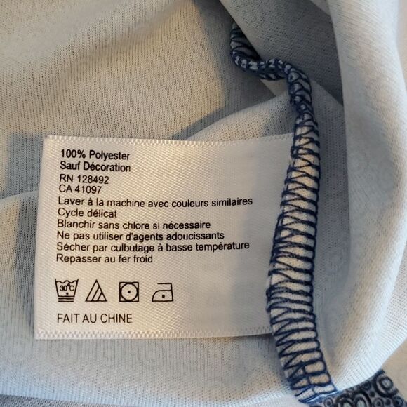 GREG NORMAN GOLF POLO SHIRT CONGRESSIONAL COUNTRY CLUB BLUE WHITE SIZE LARGE - Picture 6 of 8